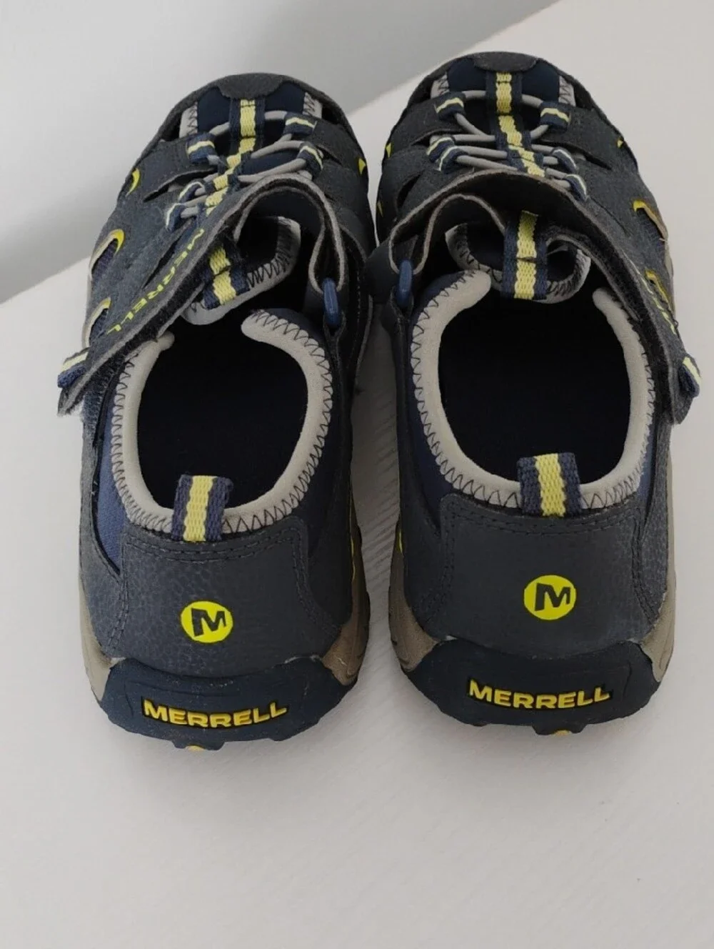 Merrell Hydro H2O Hiker Sandal Size 7 Kids Youth Navy Green EUC Fits Women 8.5